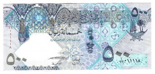 Old 500 QAR bank note