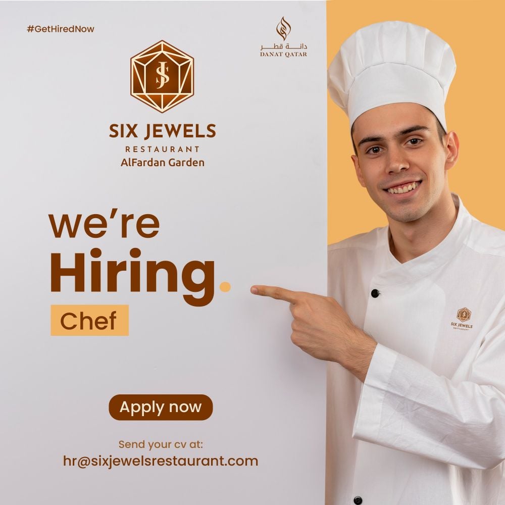 We are hiring chefs and Waiters