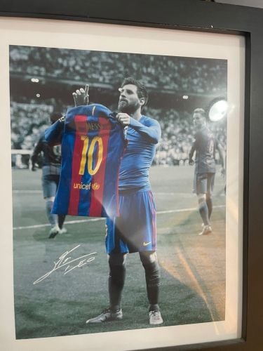 A painting signed by Messi