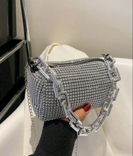 mini studded chain bucuket bag