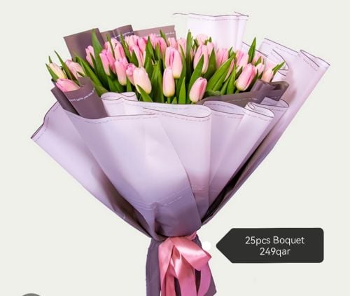 Pink Tulip Flowers 25pcs 249QAR