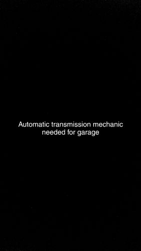 automatic gear mechanic needed