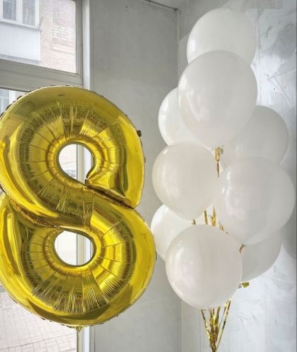 numbers helium  balloons